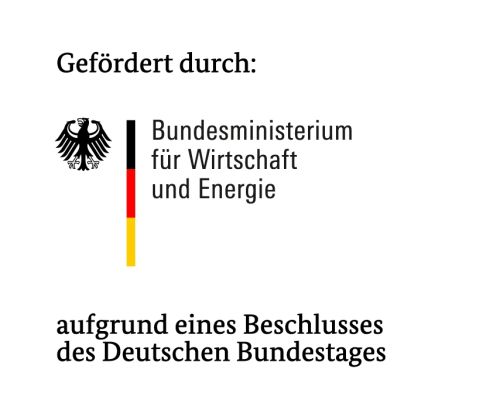 Gefördert durch Bundesministerium für Wirtschaft und Energie aufgrund eines Beschlusses des Deutschen Bundestages